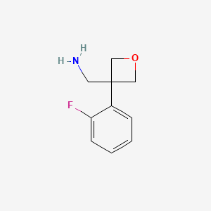 molecular formula C10H12FNO B2851527 [3-(2-Fluorophenyl)oxetan-3-yl]methanamine CAS No. 1507868-26-9