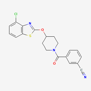 3-(4-((4-Chlorobenzo[d]thiazol-2-yl)oxy)piperidine-1-carbonyl)benzonitrile