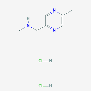 molecular formula C7H13Cl2N3 B2851537 N-Methyl-1-(5-methylpyrazin-2-yl)methanamine dihydrochloride CAS No. 2287275-27-6