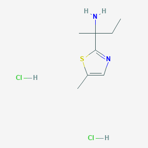 2-(5-Methyl-1,3-thiazol-2-yl)butan-2-amine;dihydrochloride