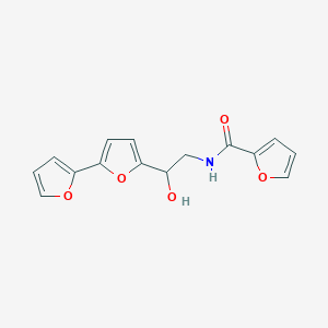 molecular formula C15H13NO5 B2851556 N-(2-{[2,2'-bifuran]-5-yl}-2-hydroxyethyl)furan-2-carboxamide CAS No. 2320924-16-9