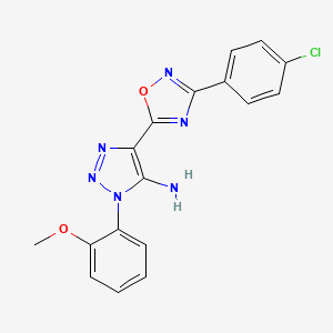 5-[3-(4-Chlorophenyl)-1,2,4-oxadiazol-5-yl]-3-(2-methoxyphenyl)triazol-4-amine