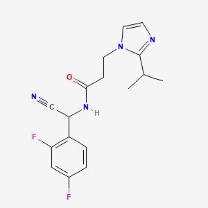 N-[Cyano-(2,4-difluorophenyl)methyl]-3-(2-propan-2-ylimidazol-1-yl)propanamide