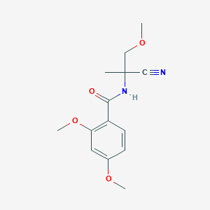 molecular formula C14H18N2O4 B2851565 N-(1-cyano-2-methoxy-1-methylethyl)-2,4-dimethoxybenzamide CAS No. 1423631-24-6
