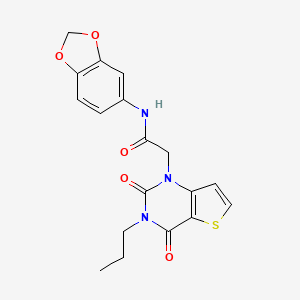 N-(1,3-benzodioxol-5-yl)-2-(2,4-dioxo-3-propyl-3,4-dihydrothieno[3,2-d]pyrimidin-1(2H)-yl)acetamide