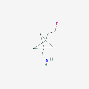 [3-(2-Fluoroethyl)-1-bicyclo[1.1.1]pentanyl]methanamine