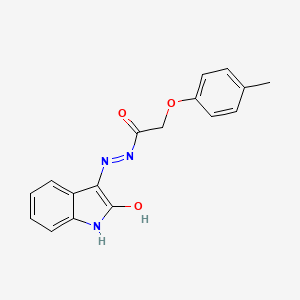 (E)-N'-(2-oxoindolin-3-ylidene)-2-(p-tolyloxy)acetohydrazide