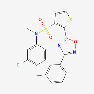 N-(3-chlorophenyl)-N-methyl-2-[3-(3-methylphenyl)-1,2,4-oxadiazol-5-yl]thiophene-3-sulfonamide
