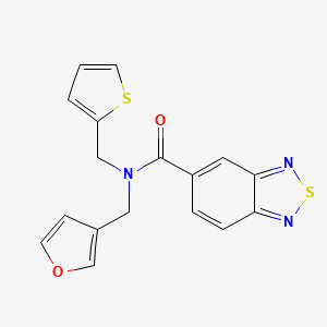 molecular formula C17H13N3O2S2 B2851587 N-(furan-3-ylmethyl)-N-(thiophen-2-ylmethyl)benzo[c][1,2,5]thiadiazole-5-carboxamide CAS No. 1421514-68-2