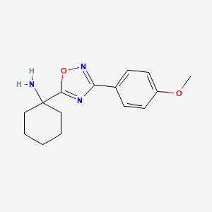 {1-[3-(4-Methoxyphenyl)-1,2,4-oxadiazol-5-yl]cyclohexyl}amine