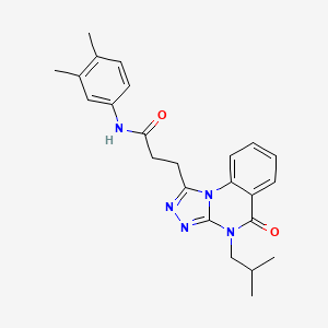 N-(3,4-dimethylphenyl)-3-(4-isobutyl-5-oxo-4,5-dihydro[1,2,4]triazolo[4,3-a]quinazolin-1-yl)propanamide