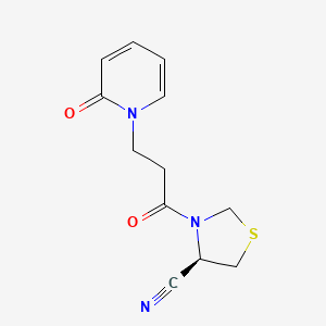 (4R)-3-[3-(2-Oxopyridin-1-yl)propanoyl]-1,3-thiazolidine-4-carbonitrile