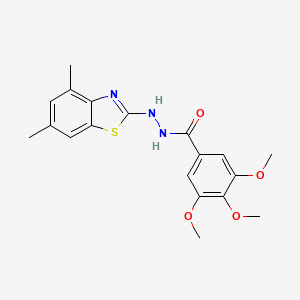 N'-(4,6-dimethyl-1,3-benzothiazol-2-yl)-3,4,5-trimethoxybenzohydrazide