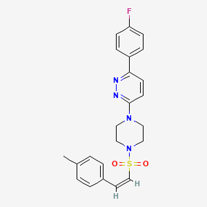 (Z)-3-(4-fluorophenyl)-6-(4-((4-methylstyryl)sulfonyl)piperazin-1-yl)pyridazine