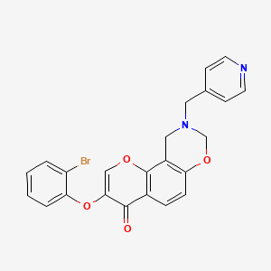 3-(2-bromophenoxy)-9-(pyridin-4-ylmethyl)-9,10-dihydrochromeno[8,7-e][1,3]oxazin-4(8H)-one