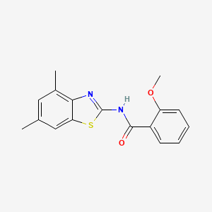 molecular formula C17H16N2O2S B2851620 N-(4,6-dimethyl-1,3-benzothiazol-2-yl)-2-methoxybenzamide CAS No. 313662-25-8