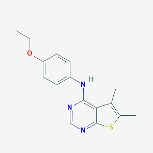 molecular formula C16H17N3OS B285163 N-(4-ethoxyphenyl)-5,6-dimethylthieno[2,3-d]pyrimidin-4-amine 