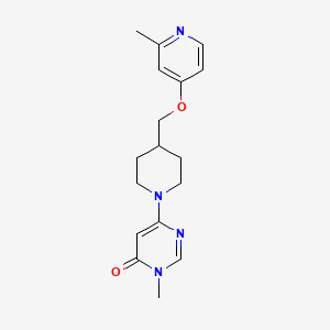molecular formula C17H22N4O2 B2851640 3-Methyl-6-[4-[(2-methylpyridin-4-yl)oxymethyl]piperidin-1-yl]pyrimidin-4-one CAS No. 2380063-96-5