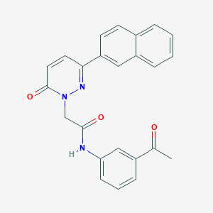 molecular formula C24H19N3O3 B2851643 N-(3-acetylphenyl)-2-[3-(naphthalen-2-yl)-6-oxo-1,6-dihydropyridazin-1-yl]acetamide CAS No. 899753-17-4