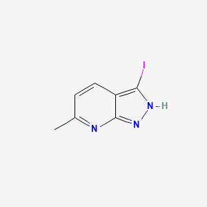 molecular formula C7H6IN3 B2851655 3-碘-6-甲基-1H-吡唑并[3,4-b]吡啶 CAS No. 1352396-72-5