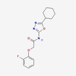 N-(5-cyclohexyl-1,3,4-oxadiazol-2-yl)-2-(2-fluorophenoxy)acetamide