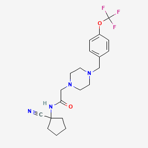 N-(1-cyanocyclopentyl)-2-(4-{[4-(trifluoromethoxy)phenyl]methyl}piperazin-1-yl)acetamide