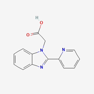 molecular formula C14H11N3O2 B2851671 (2-Pyridin-2-yl-benzoimidazol-1-yl)-acetic acid CAS No. 100726-39-4