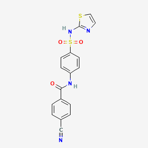 4-cyano-N-(4-(N-(thiazol-2-yl)sulfamoyl)phenyl)benzamide