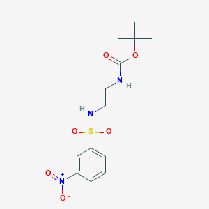 molecular formula C13H19N3O6S B2851680 Tert-butyl (2-((3-nitrophenyl)sulfonamido)ethyl)carbamate CAS No. 902775-90-0