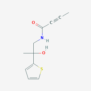 N-(2-Hydroxy-2-thiophen-2-ylpropyl)but-2-ynamide