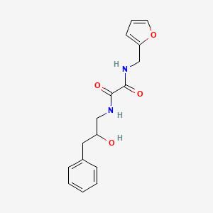 molecular formula C16H18N2O4 B2851711 N1-(furan-2-ylmethyl)-N2-(2-hydroxy-3-phenylpropyl)oxalamide CAS No. 1704584-18-8