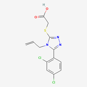 molecular formula C13H11Cl2N3O2S B2851714 2-{[5-(2,4-dichlorophenyl)-4-(prop-2-en-1-yl)-4H-1,2,4-triazol-3-yl]sulfanyl}acetic acid CAS No. 313251-00-2
