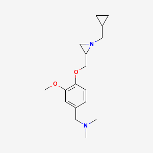 molecular formula C17H26N2O2 B2851715 1-[4-[[1-(Cyclopropylmethyl)aziridin-2-yl]methoxy]-3-methoxyphenyl]-N,N-dimethylmethanamine CAS No. 2418659-23-9