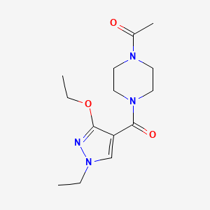 1-(4-(3-ethoxy-1-ethyl-1H-pyrazole-4-carbonyl)piperazin-1-yl)ethanone