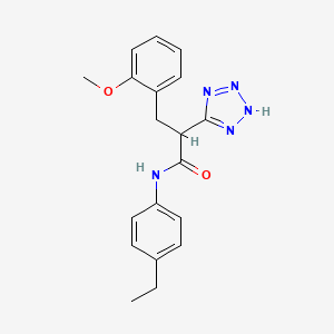 molecular formula C19H21N5O2 B2851731 N-(4-ethylphenyl)-3-(2-methoxyphenyl)-2-(2H-1,2,3,4-tetrazol-5-yl)propanamide CAS No. 483993-69-7