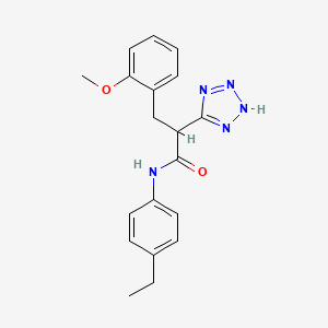 molecular formula C19H21N5O2 B2851731 N-(4-ethylphenyl)-3-(2-methoxyphenyl)-2-(2H-tetrazol-5-yl)propanamide CAS No. 483993-69-7