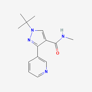 molecular formula C14H18N4O B2851735 1-tert-butyl-N-methyl-3-(pyridin-3-yl)-1H-pyrazole-4-carboxamide CAS No. 2059102-02-0