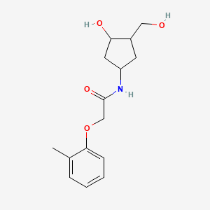 molecular formula C15H21NO4 B2851736 N-(3-hydroxy-4-(hydroxymethyl)cyclopentyl)-2-(o-tolyloxy)acetamide CAS No. 1421462-17-0