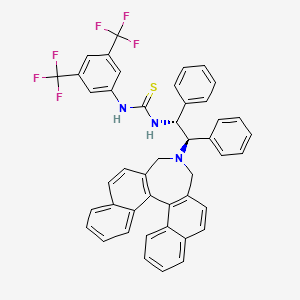 molecular formula C45H33F6N3S B2851747 1-[(1R,2R)-2-(13-azapentacyclo[13.8.0.02,11.03,8.018,23]tricosa-1(15),2(11),3,5,7,9,16,18,20,22-decaen-13-yl)-1,2-diphenylethyl]-3-[3,5-bis(trifluoromethyl)phenyl]thiourea CAS No. 1854082-48-6