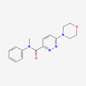 molecular formula C16H18N4O2 B2851777 N-methyl-6-morpholino-N-phenylpyridazine-3-carboxamide CAS No. 1396785-60-6