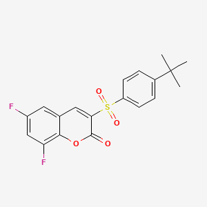 molecular formula C19H16F2O4S B2851792 3-(4-tert-butylbenzenesulfonyl)-6,8-difluoro-2H-chromen-2-one CAS No. 902506-97-2