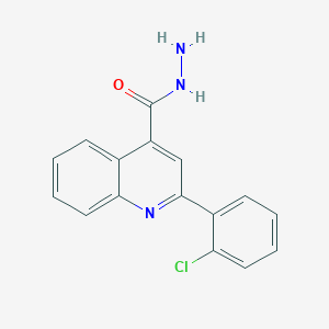 molecular formula C16H12ClN3O B2851799 2-(2-Chlorophenyl)quinoline-4-carbohydrazide CAS No. 379255-16-0