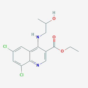 molecular formula C15H16Cl2N2O3 B285180 ethyl 6,8-dichloro-4-[[(2S)-2-hydroxypropyl]amino]quinoline-3-carboxylate 