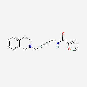 molecular formula C18H18N2O2 B2851807 N-[4-(1,2,3,4-tetrahydroisoquinolin-2-yl)but-2-yn-1-yl]furan-2-carboxamide CAS No. 1396679-50-7