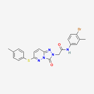molecular formula C21H18BrN5O2S B2851820 N-(4-bromo-3-methylphenyl)-2-{6-[(4-methylphenyl)sulfanyl]-3-oxo-2H,3H-[1,2,4]triazolo[4,3-b]pyridazin-2-yl}acetamide CAS No. 1243033-57-9