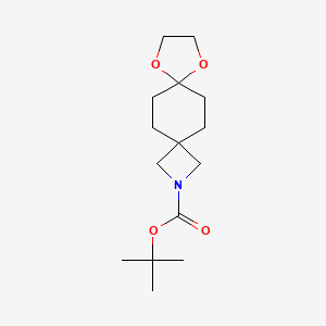 molecular formula C15H25NO4 B2851822 tert-butyl 8,11-dioxa-2-azadispiro[3.2.47.24]tridecane-2-carboxylate CAS No. 2089462-97-3