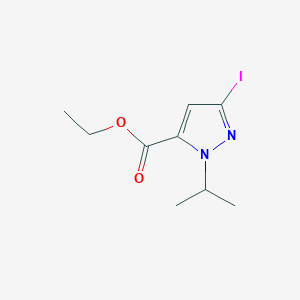 molecular formula C9H13IN2O2 B2851851 Ethyl 5-iodo-2-propan-2-ylpyrazole-3-carboxylate CAS No. 2226182-45-0