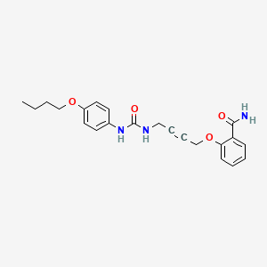 2-((4-(3-(4-Butoxyphenyl)ureido)but-2-yn-1-yl)oxy)benzamide