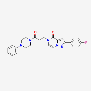 2-(4-fluorophenyl)-5-[3-oxo-3-(4-phenylpiperazin-1-yl)propyl]pyrazolo[1,5-a]pyrazin-4(5H)-one