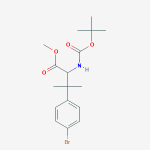molecular formula C17H24BrNO4 B2851885 methyl 3-(4-bromophenyl)-2-{[(tert-butoxy)carbonyl]amino}-3-methylbutanoate CAS No. 2470439-79-1